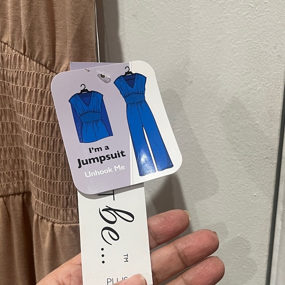 Just Be Sleeveless Jumpsuit in Tan - Picture 4 of 9